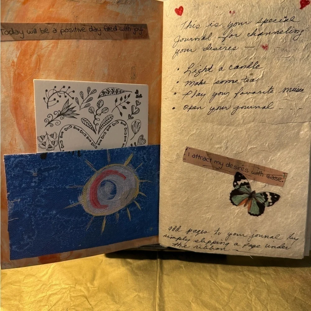 Handmade Aquarius Sign Journal 8x5 28 Pages